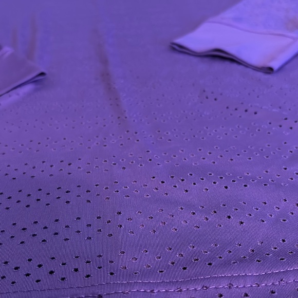ZYIA  Active Chill Size M Purple Laser Cut Long Sleeve Active Shirt Top - Picture 4 of 5
